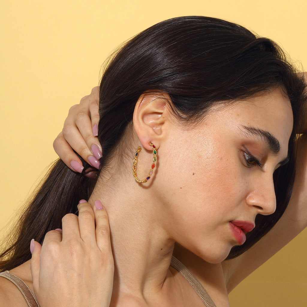 Nenet Hoop Earrings - Multicolor - Maison OrientMaison SoulaMaison OrientEarrings