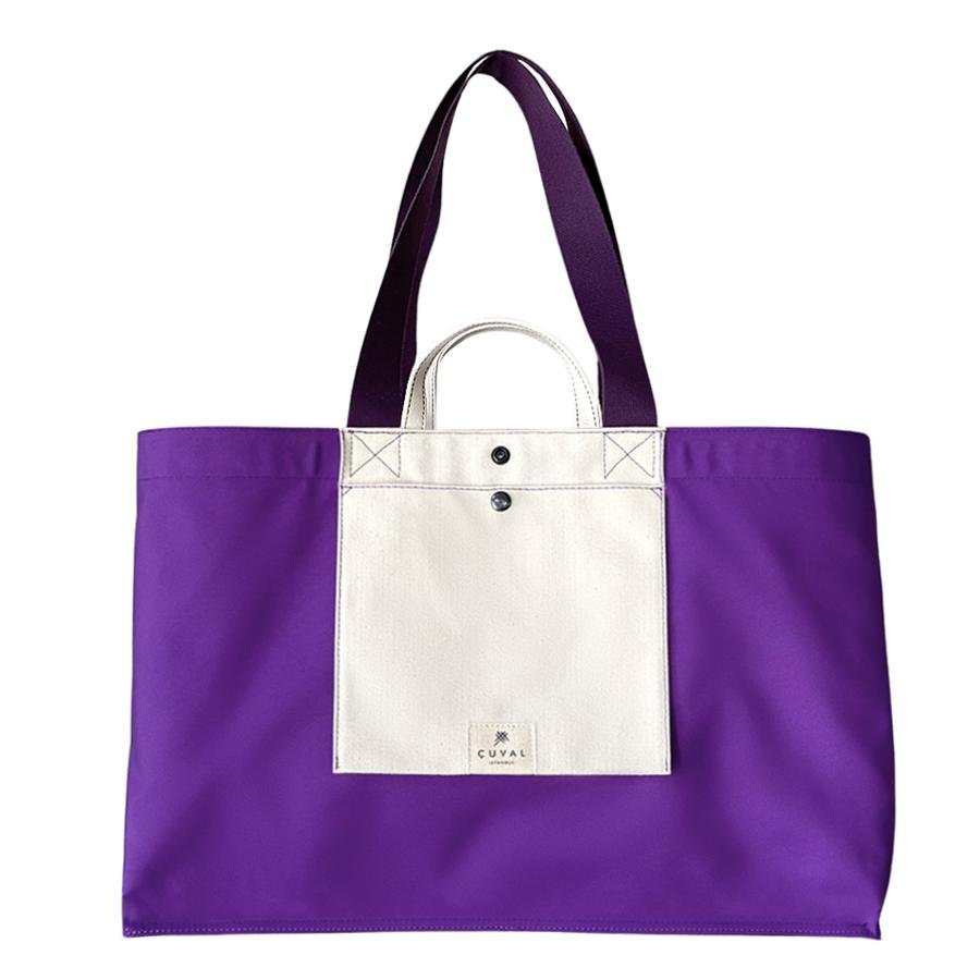No. 206 Xxlarge Tote Violet (Reversible) - Maison OrientCuvalMaison OrientTote Bags