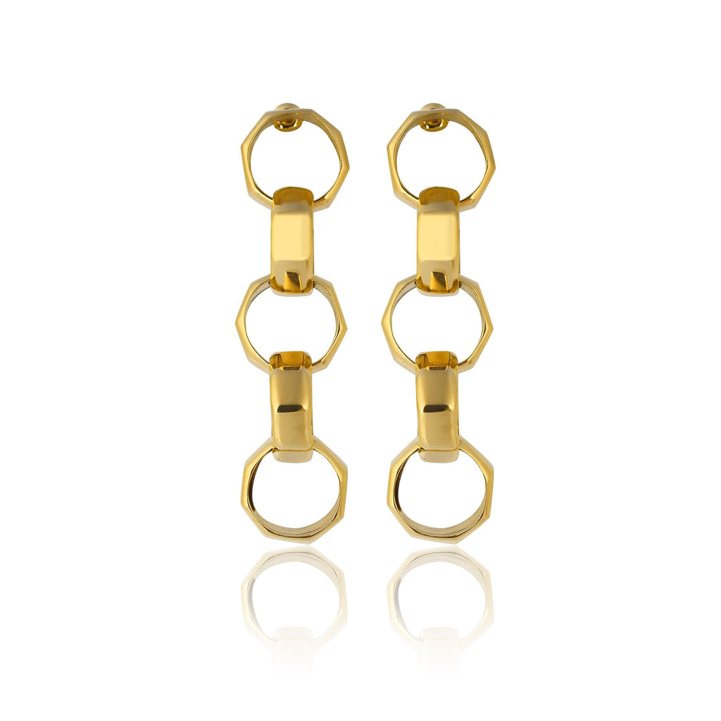 Octagon Chain Drop Earrings - Maison OrientMaison SoulaMaison OrientEarrings