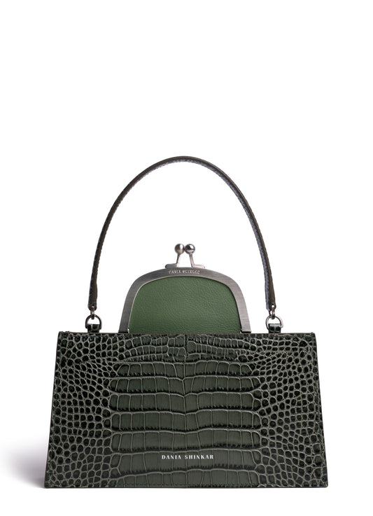 MAJJ - Olive Croc Embossed | Maison Orient