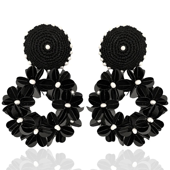 Petite Yasmine Hoops Black - Maison OrientPinar OzevlatMaison Orient