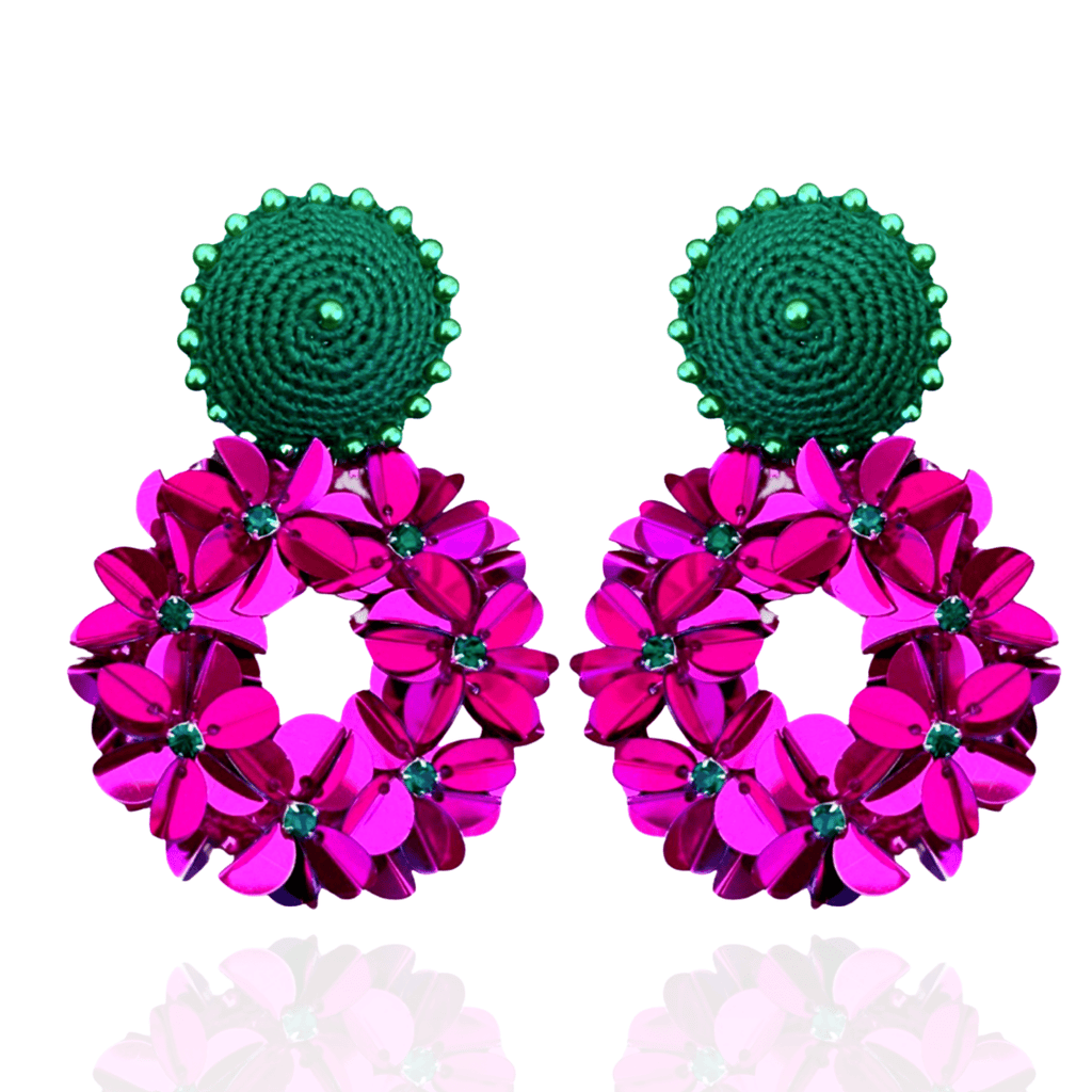 Petite Yasmine Hoops Fuchsia - Maison OrientPinar OzevlatMaison Orient