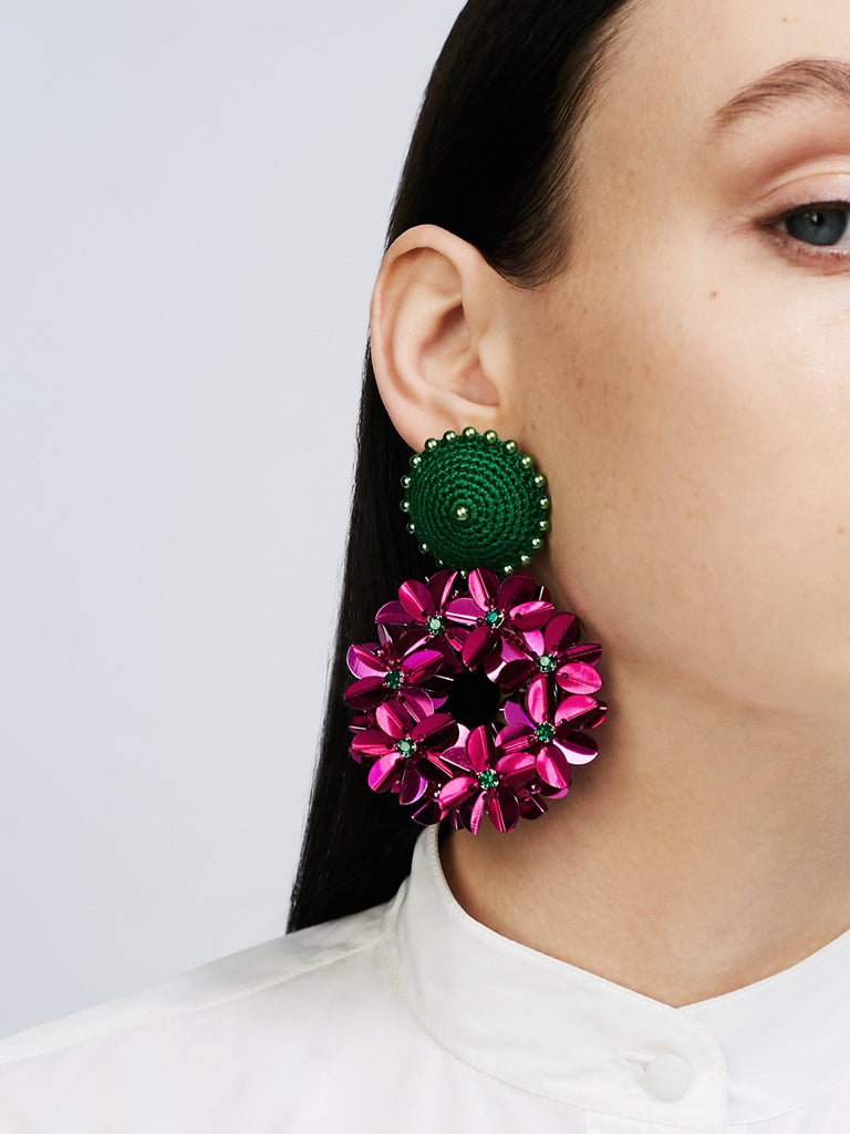 Petite Yasmine Hoops Fuchsia - Maison OrientPinar OzevlatMaison Orient