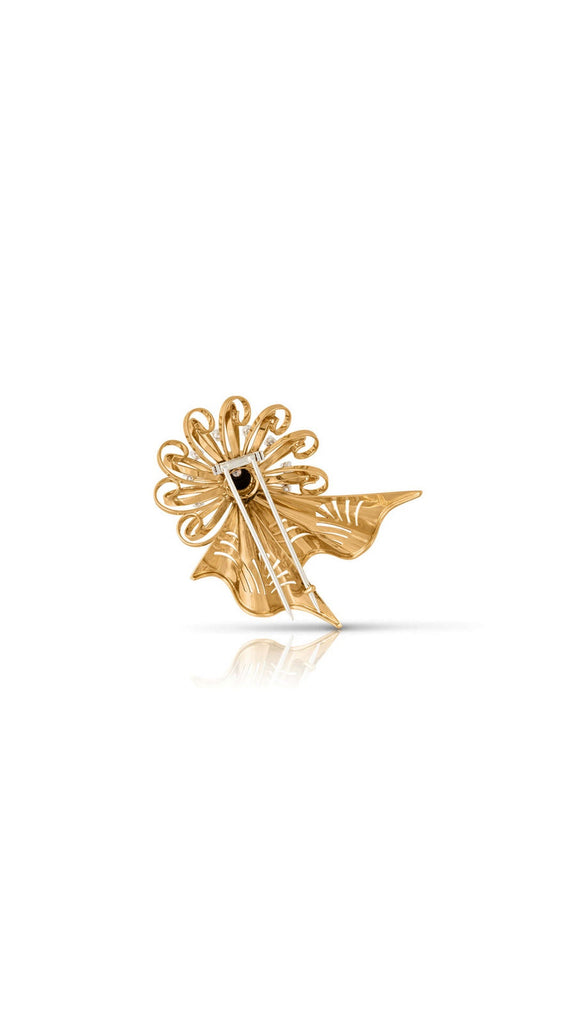 Retro Portuguese Diamond Double Clip Brooch - Maison OrientYazJewelsMaison OrientBrooches