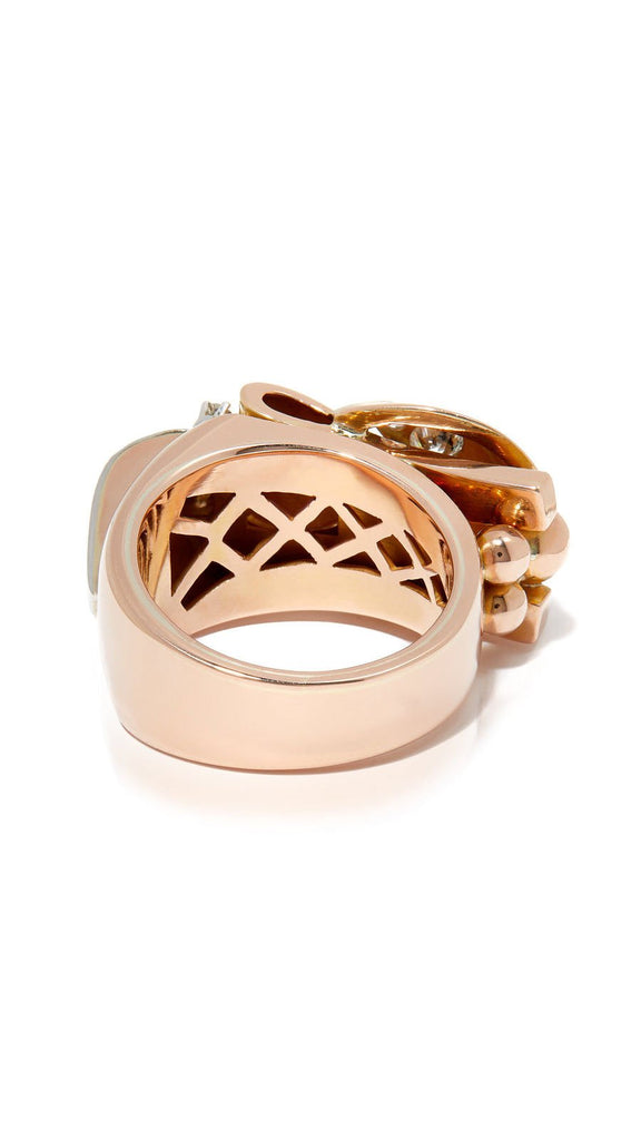 Retro Tank Diamond And Ruby Ring - Maison OrientYazJewelsMaison OrientRings