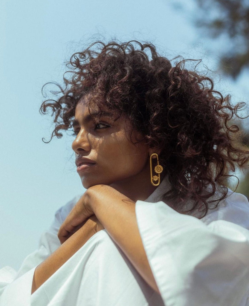 Roma Narsinghani Link Floral Earrings - Maison OrientRoma NarsinghaniMaison OrientEarrings