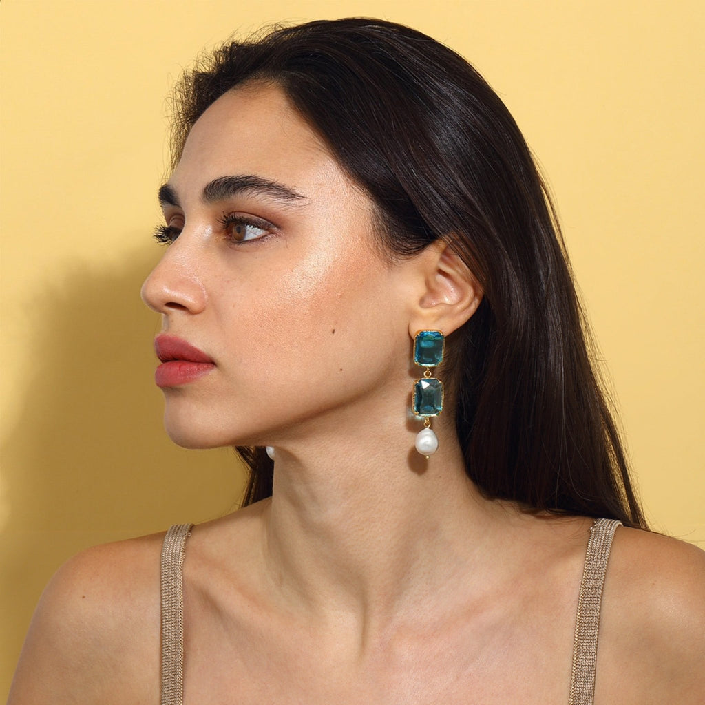 Sloane Earrings - Deep Blue - Maison OrientMaison SoulaMaison OrientEarrings
