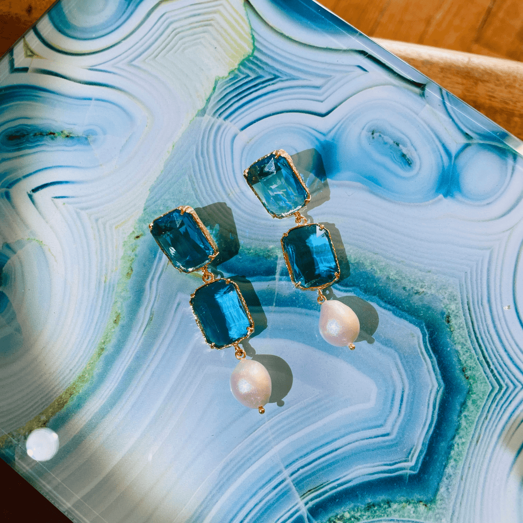 Sloane Earrings - Deep Blue - Maison OrientMaison SoulaMaison OrientEarrings