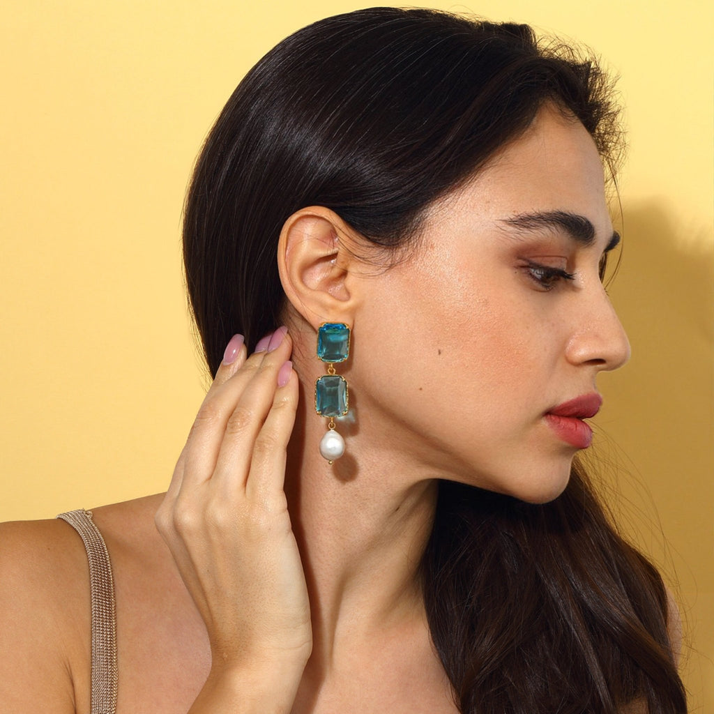 Sloane Earrings - Deep Blue - Maison OrientMaison SoulaMaison OrientEarrings