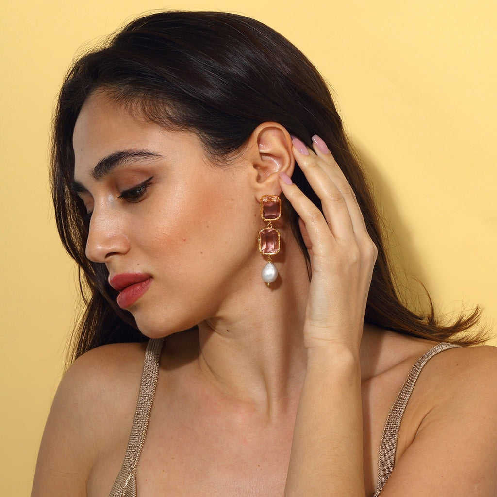 Sloane Earrings - Rose Pink - Maison OrientMaison SoulaMaison OrientEarrings