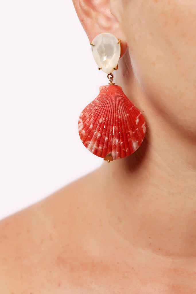 St Tropez With Mother Of Pearls And Seashell - Maison OrientChadia HamatiMaison OrientEarrings