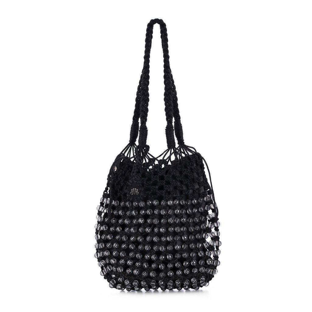 STELLA IN BLACK MACRAME BEADED BAG - Maison OrientJIMBAMaison OrientShoulder Bags