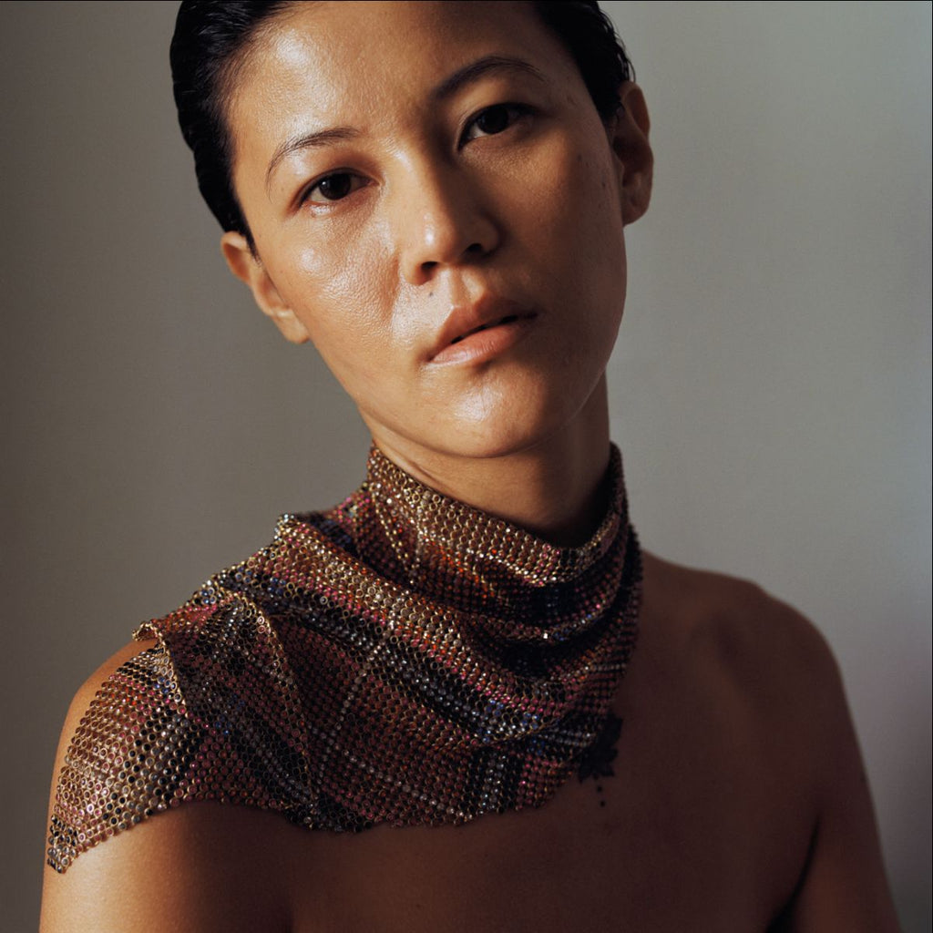 Tartan Swarovski Scarf In Red, Gold, Purple - Maison OrientRoma NarsinghaniMaison OrientNecklaces