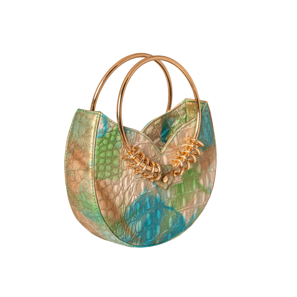 Turquoise Jari'Aa Metal Handle - Maison OrientAlielMaison OrientMini Bags