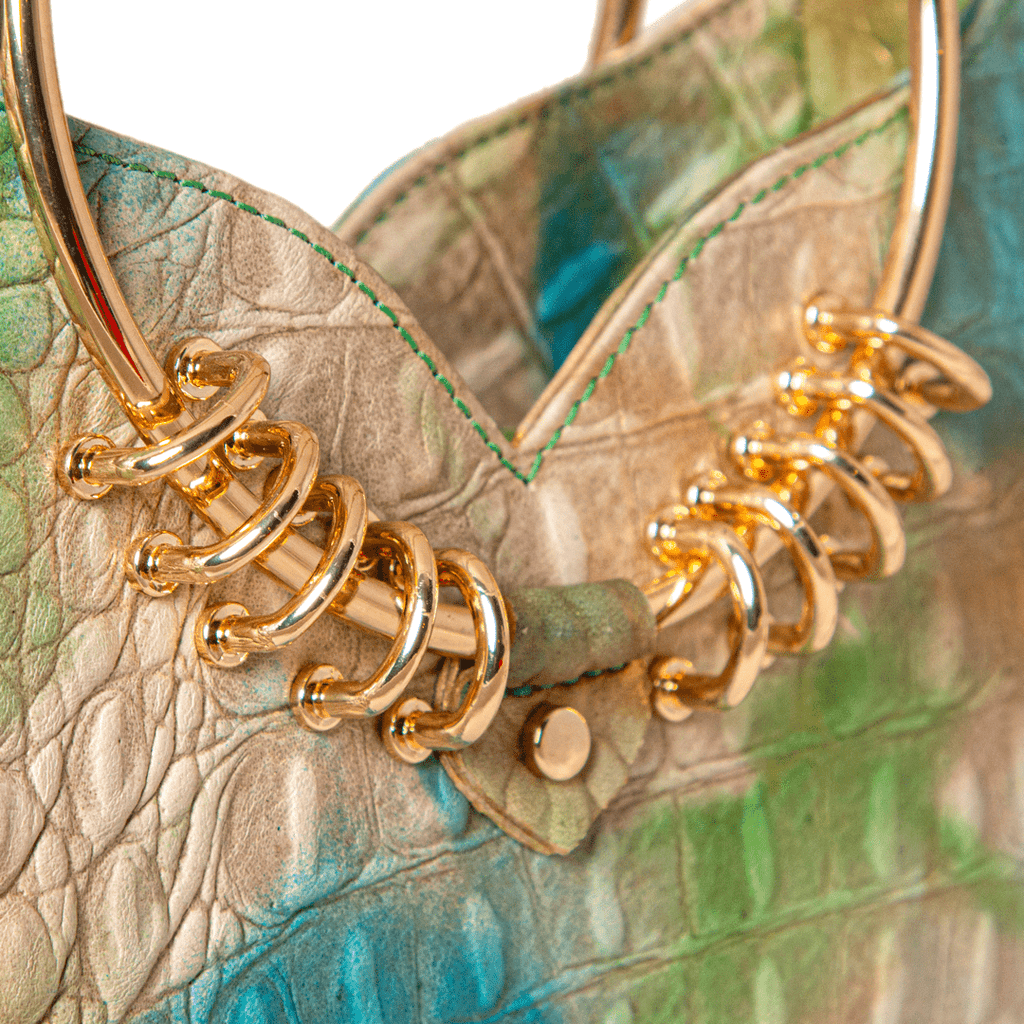 Turquoise Jari'Aa Metal Handle - Maison OrientAlielMaison OrientMini Bags
