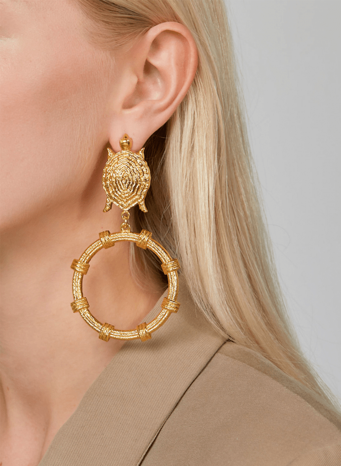 Turtle Earring With Circle - Maison OrientNatia X LakoMaison OrientEarrings