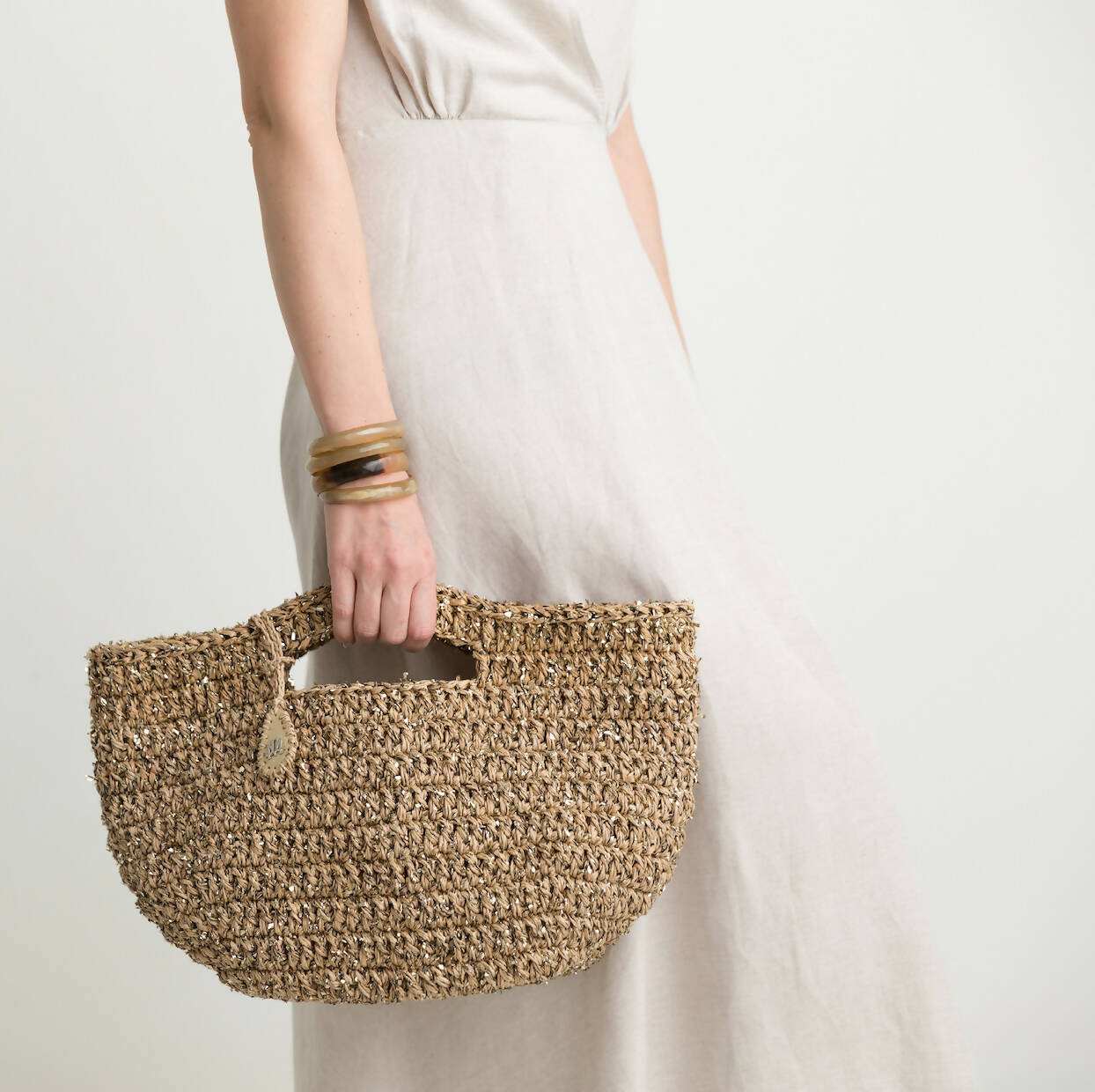 CAPRI IN NATURAL BASKET TOTE