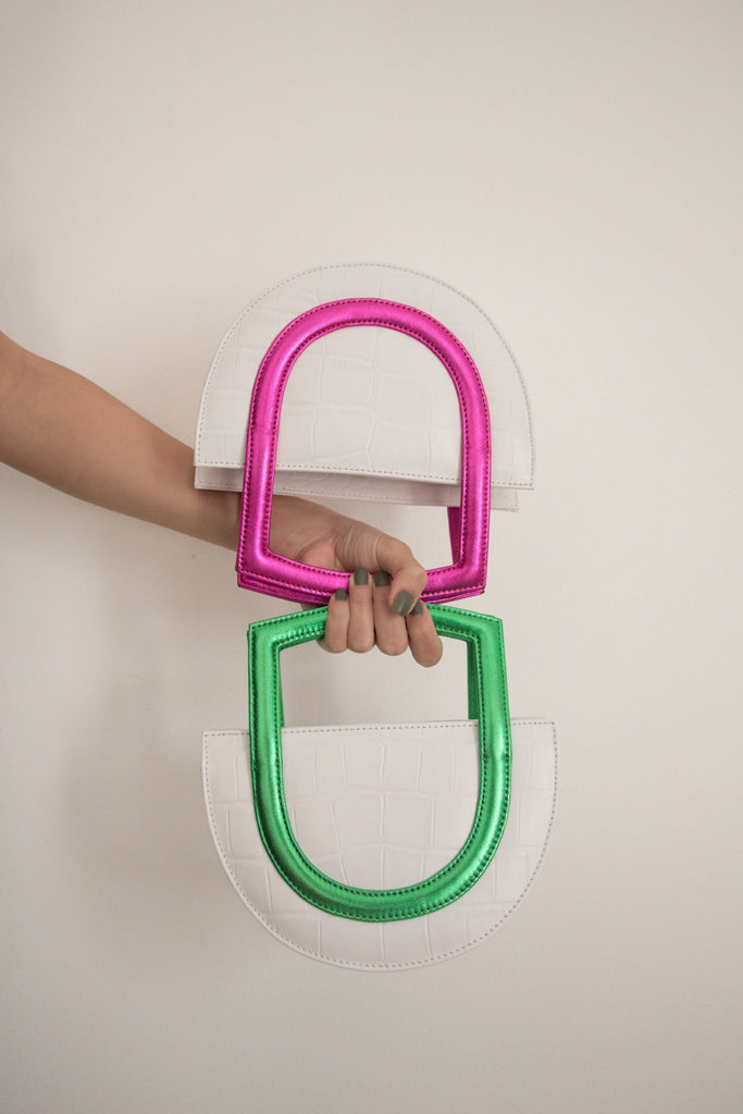 White - Green Sukoon - Maison OrientAlielMaison OrientMini Bags