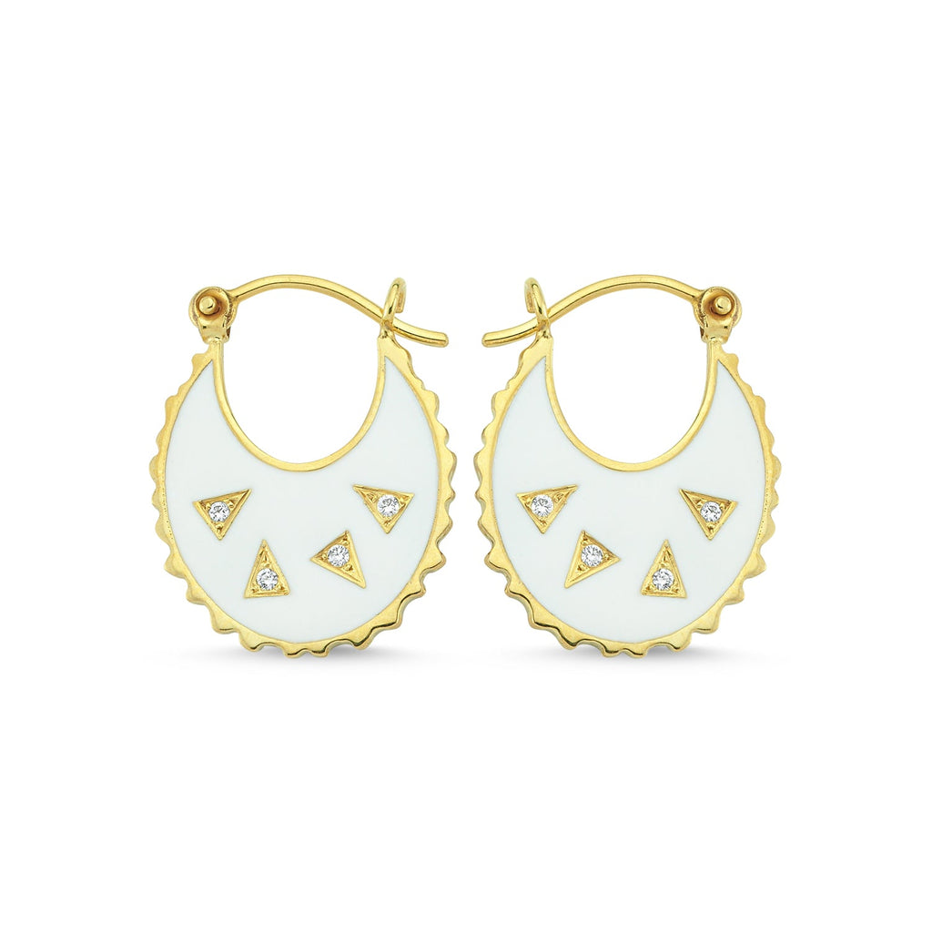 White Sun Disc Earrings - Maison OrientCrushMaison OrientEarrings