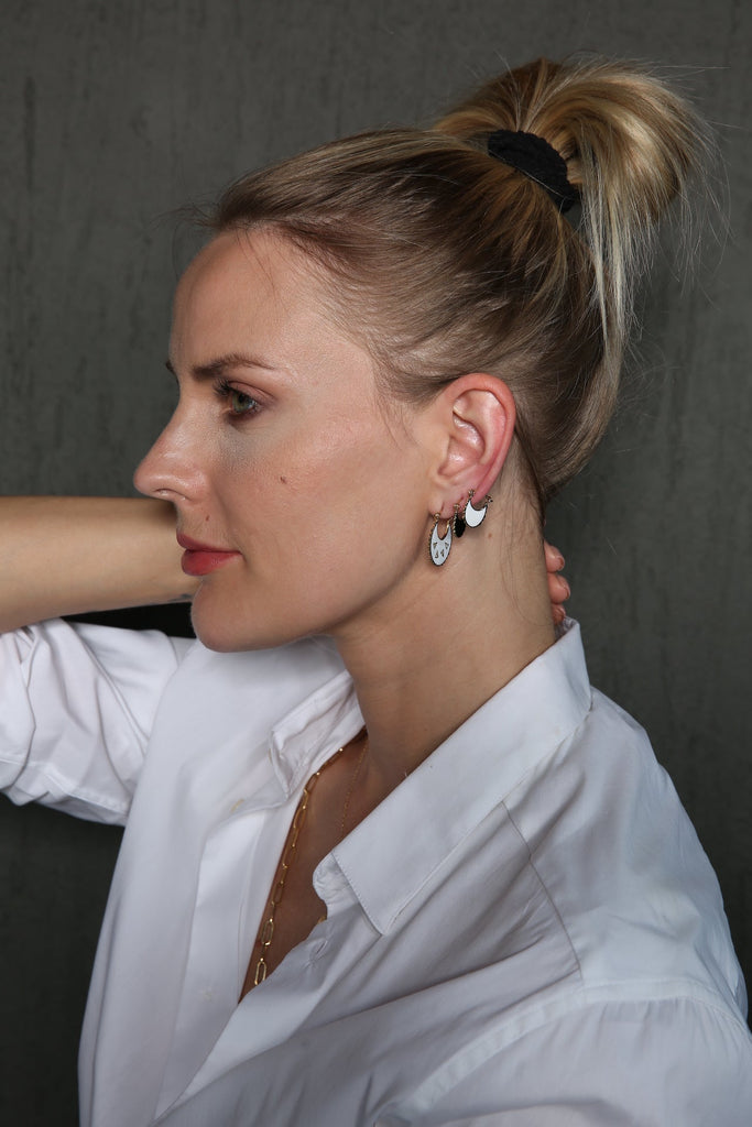 White Sun Disc Earrings - Maison OrientCrushMaison OrientEarrings